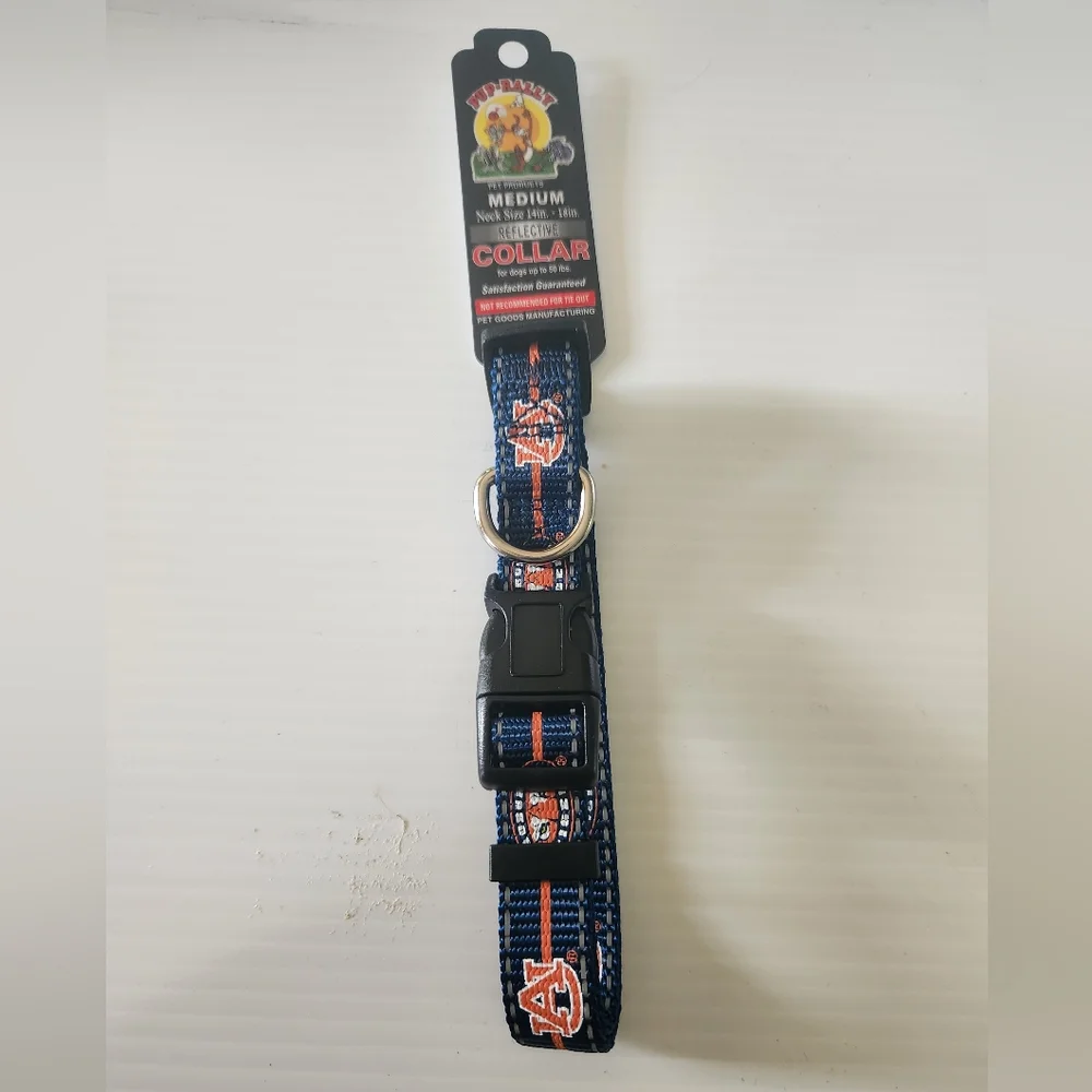Auburn Dog Collar Adjustable Size Medium (14in -18in)